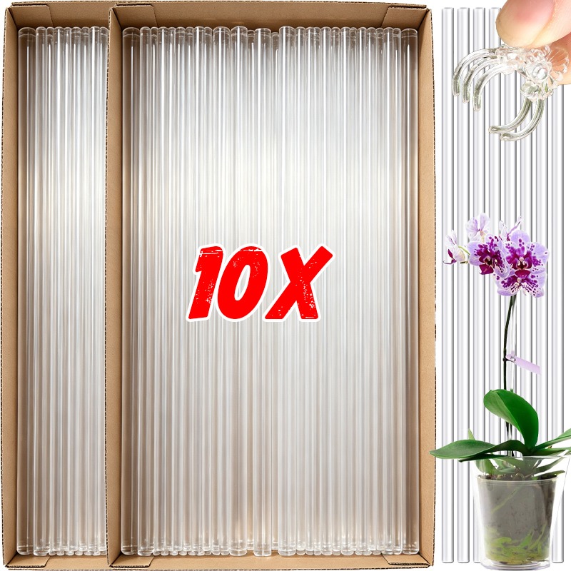 Orchid Potting Mix - Reusable Clear Flower Support Stake Acrylic