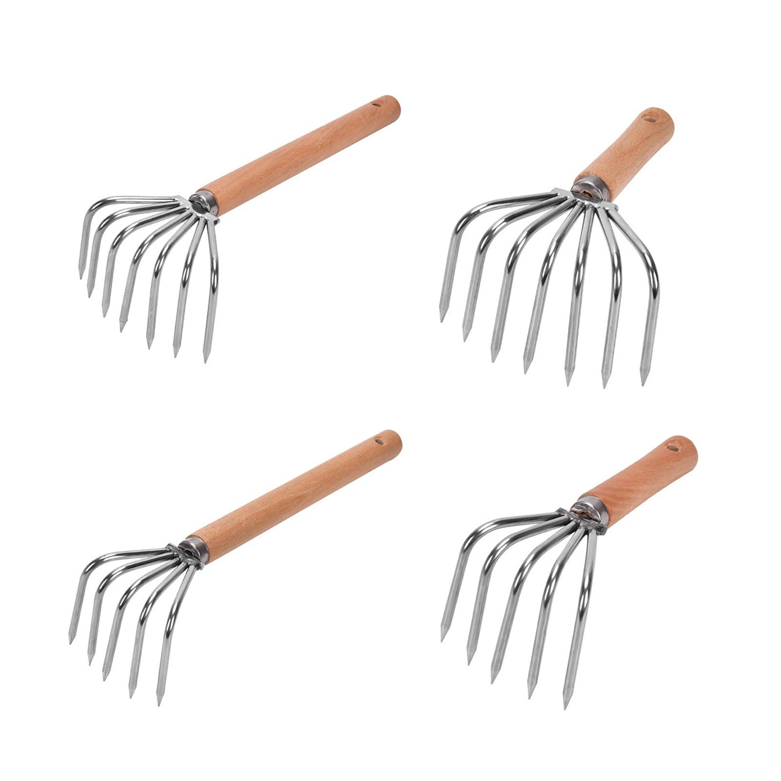 Gardening Hand Tools Yard - Hand Rake Cultivator Stainless Steel Claws