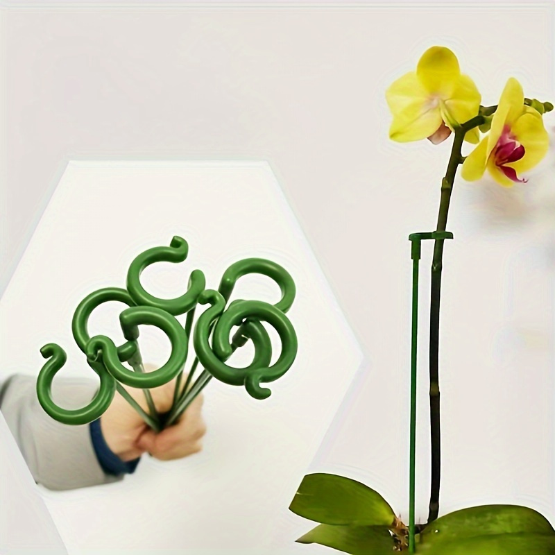 6Pcs Green Plastic Plant Suppo - Orchid Potting Mix review and price